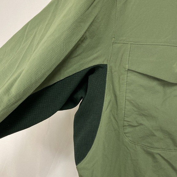 Lululemon Double Pocket Long Sleeve Overshirt Green Twill Men's Size XL - Picture 5 of 6